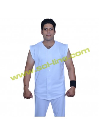 Pro Weight Baseball White Sleeveless Jerseys